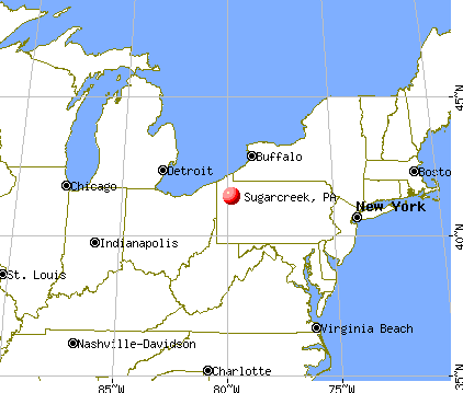 Sugarcreek, Pennsylvania map