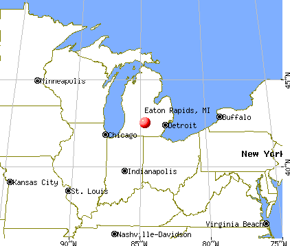 Eaton Rapids, Michigan map