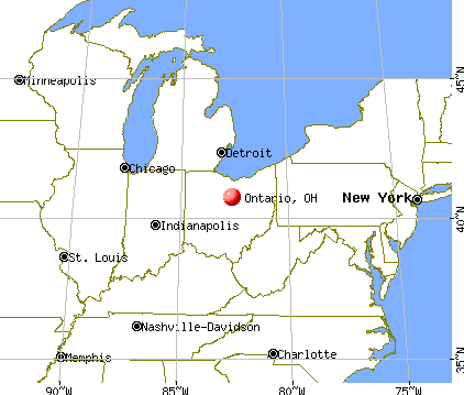 Ontario, Ohio map