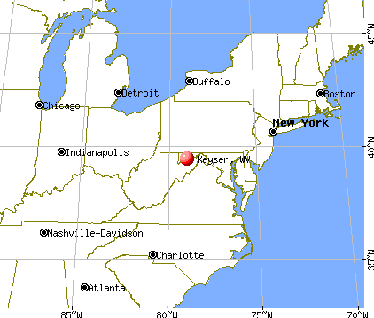 Keyser, West Virginia map