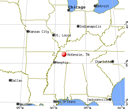 McKenzie, Tennessee map