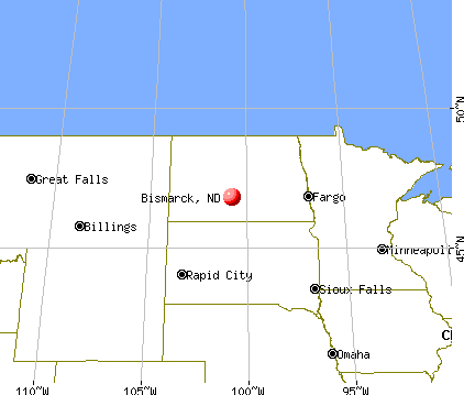 Bismarck, North Dakota map