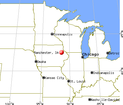 Manchester, Iowa map
