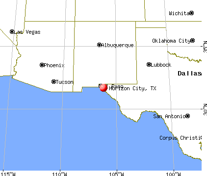 Horizon City, Texas map