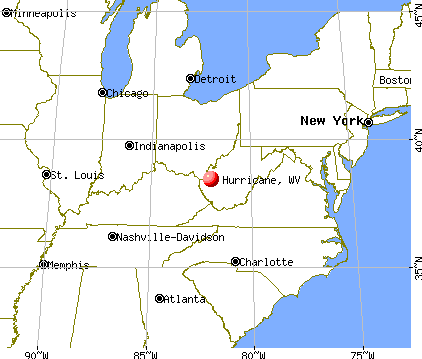 Hurricane, West Virginia map