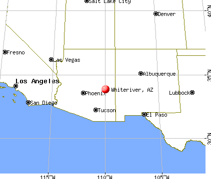 Whiteriver, Arizona map