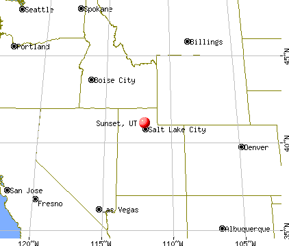 Sunset, Utah map