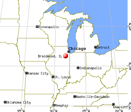 Braidwood, Illinois map