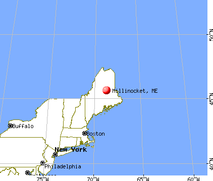 Millinocket, Maine map
