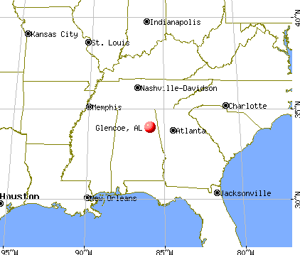 Glencoe, Alabama map