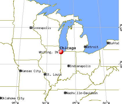 Whiting, Indiana map