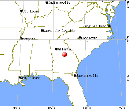 Midway-Hardwick, Georgia map