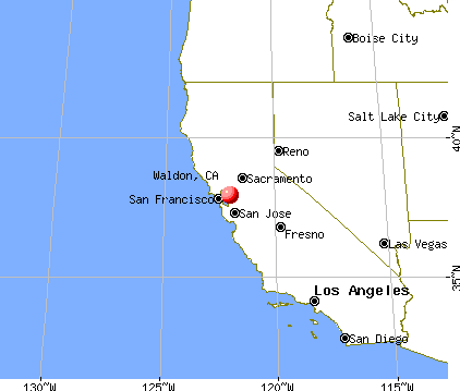 Waldon, California map