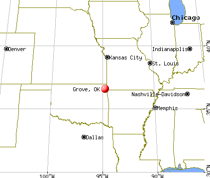 Grove, Oklahoma map