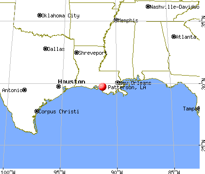 Patterson, Louisiana map