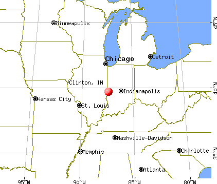 Clinton, Indiana map