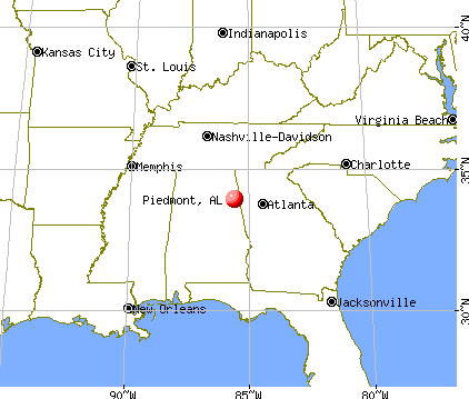 Piedmont, Alabama map