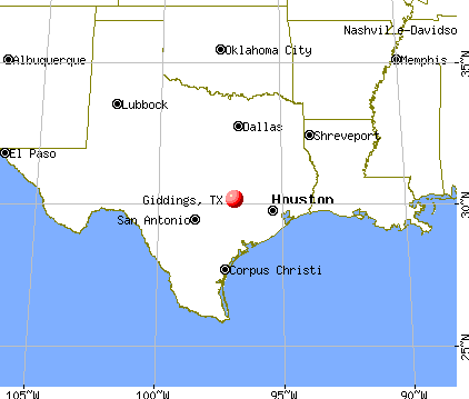 Giddings, Texas map