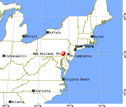 New Holland, Pennsylvania map