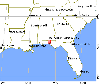 De Funiak Springs, Florida map