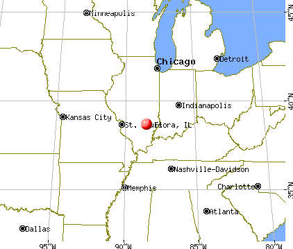Flora, Illinois map