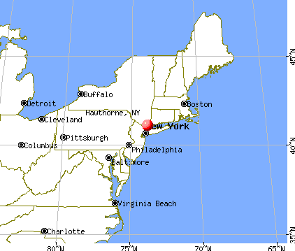 Hawthorne, New York map