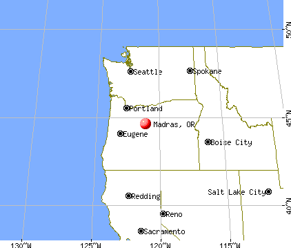 Madras, Oregon map