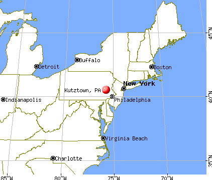 Kutztown, Pennsylvania map
