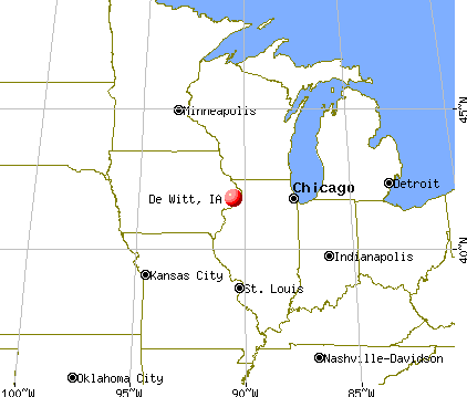 De Witt, Iowa map