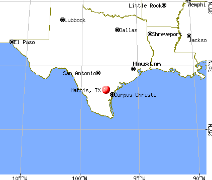 Mathis, Texas map