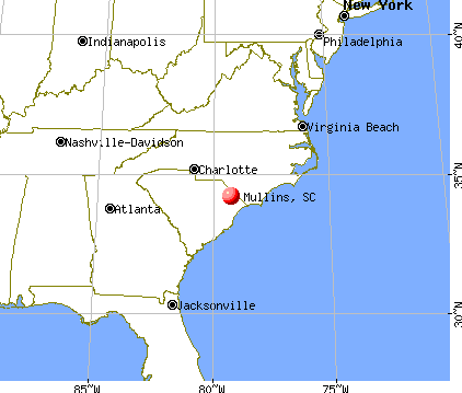 Mullins, South Carolina map