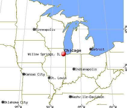 Willow Springs, Illinois map