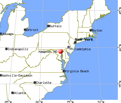 Hampton, Maryland map