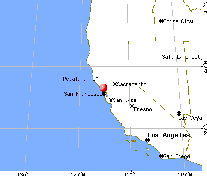 Petaluma, California map