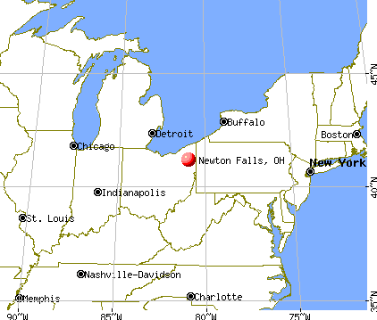 Newton Falls, Ohio map