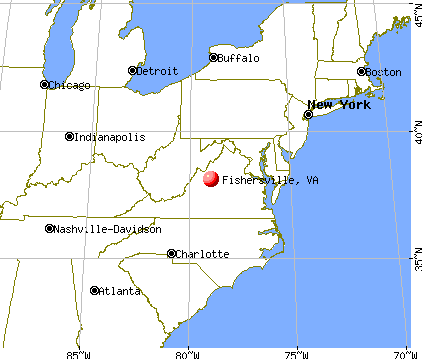 Fishersville, Virginia map