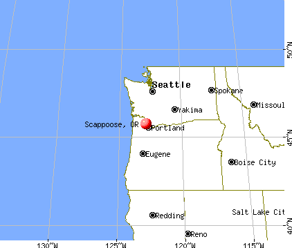 Scappoose, Oregon map