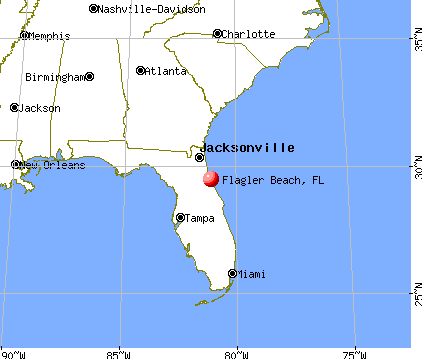 Flagler Beach, Florida map