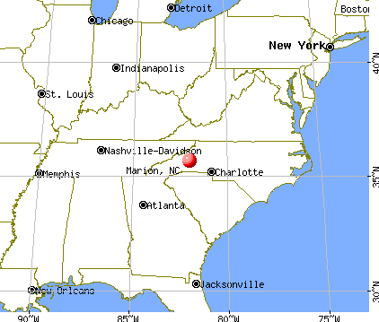 Marion, North Carolina map