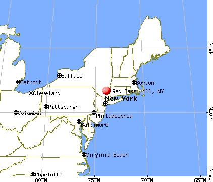 Red Oaks Mill, New York map