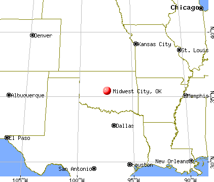 Midwest City, Oklahoma map