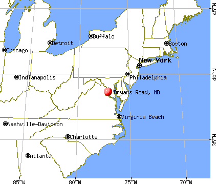 Bryans Road, Maryland map