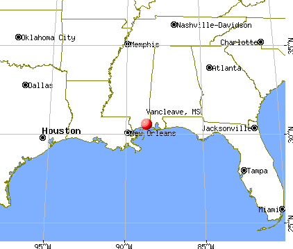 Vancleave, Mississippi map