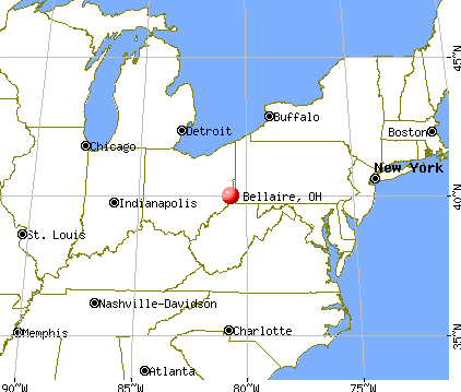 Bellaire, Ohio map