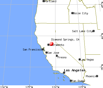 Diamond Springs, California map