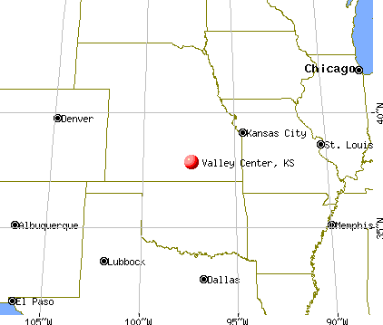 Valley Center, Kansas map
