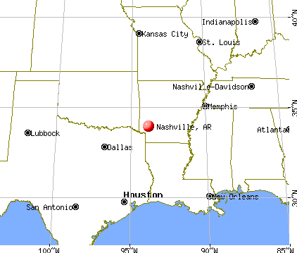 Nashville, Arkansas map