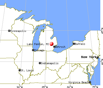 Lake Fenton, Michigan map