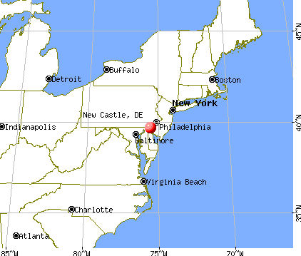 New Castle, Delaware map