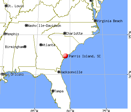 Parris Island, South Carolina map